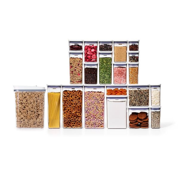 POP Large Cereal Dispenser (4.5 Qt.) & 20-Piece POP Container Set Bundle K4
