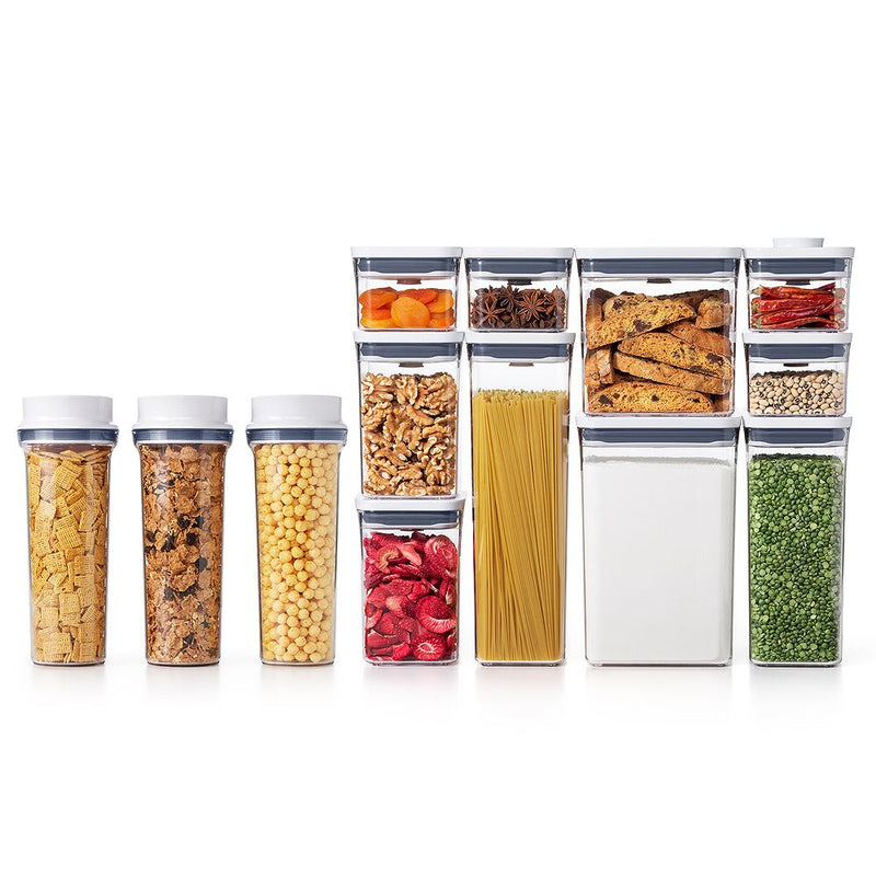 3 Piece Cereal Dispenser Set & 10-Piece POP Container Set Bundle Q3