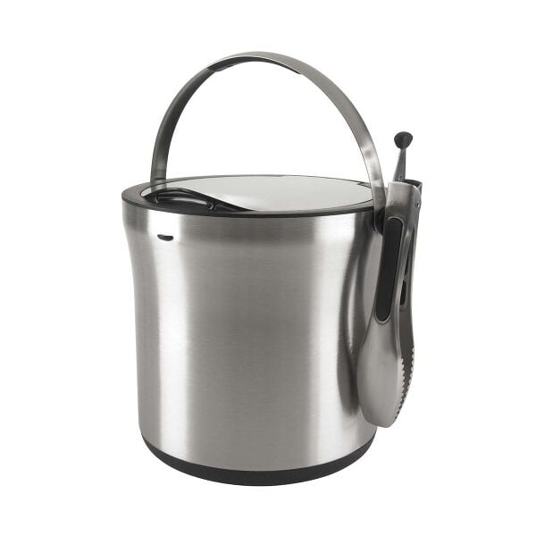 Steel Ice Bucket & Tong Set C8