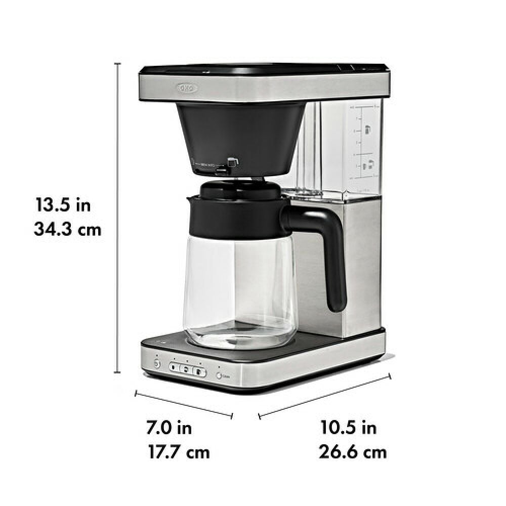 8-Cup Coffee Maker with Podless Single-Serve Function and Glass Carafe X8