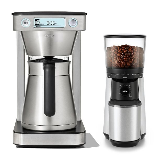 12-Cup Coffee Maker with Podless Single-Serve Function & Conical Burr Coffee Grinder Bundle G6