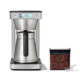 12-Cup Coffee Maker with Podless Single-Serve Function & Steel Coffee POP Container (1.7 Qt) with Scoop Bundle U8