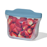 Silicone Reusable Bag  Stand-Up Snack (12 oz) - Ocean Blue O3