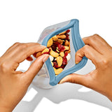 Silicone Reusable Bag  Stand-Up Snack (12 oz) - Ocean Blue O3