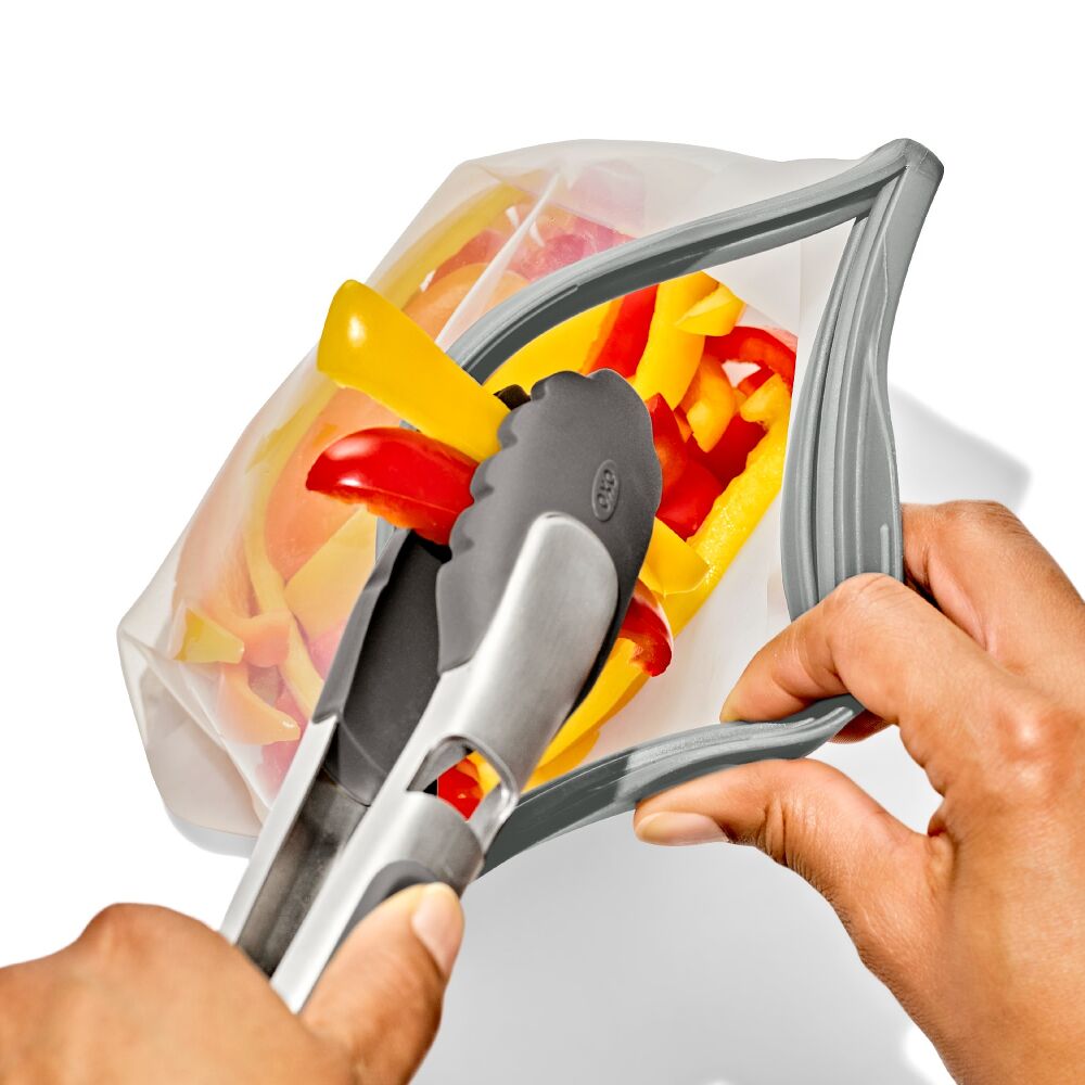 Silicone Reusable Bag  Sandwich (28 oz) - Fog S2