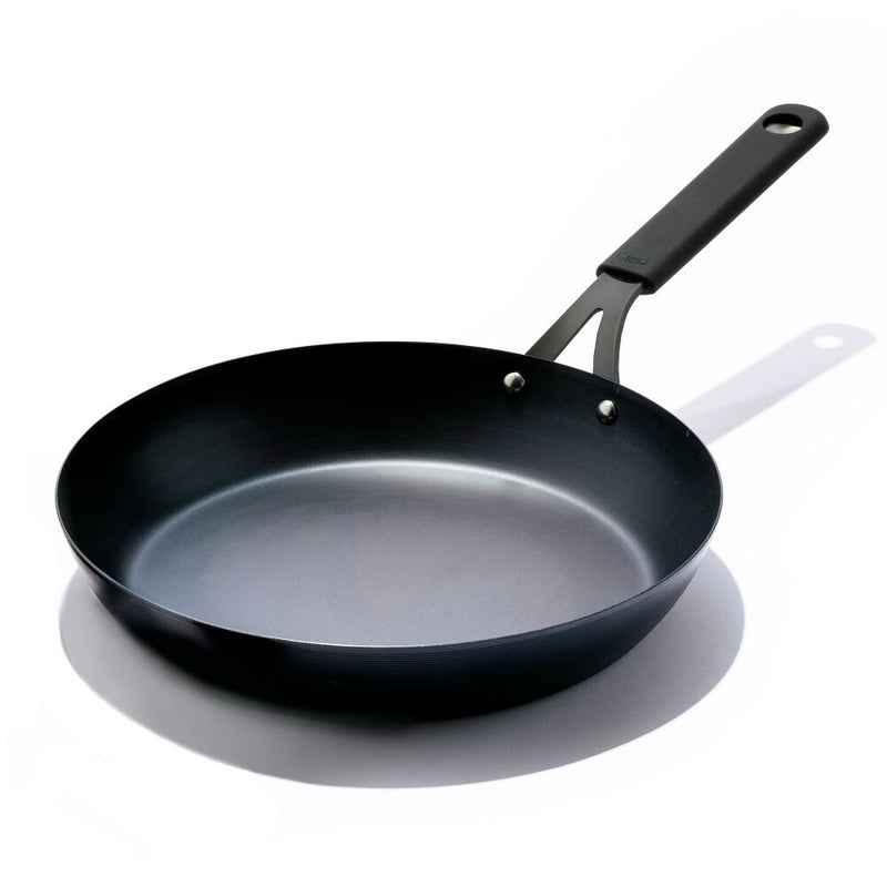 OXO Carbon Steel Obsidian Series 12-Inch Frypan with Silicone Sleeve F2