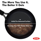 Carbon Steel Obsidian Series 12-Inch Wok with Silicone Sleeve H8