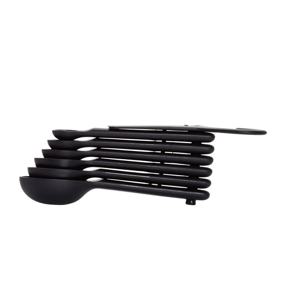 7 Piece Plastic Measuring Spoons - Black P3