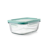Smart Seal 3.5 Cup Glass Rectangle Container - Teal X1
