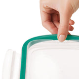 Smart Seal 3.5 Cup Glass Rectangle Container - Teal X1