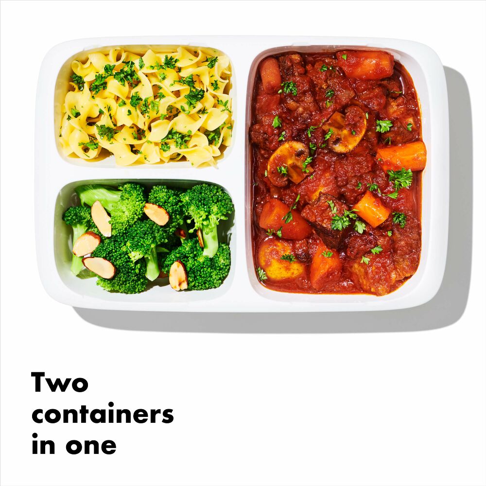 Prep & Go 4.1-Cup Divided Container X6