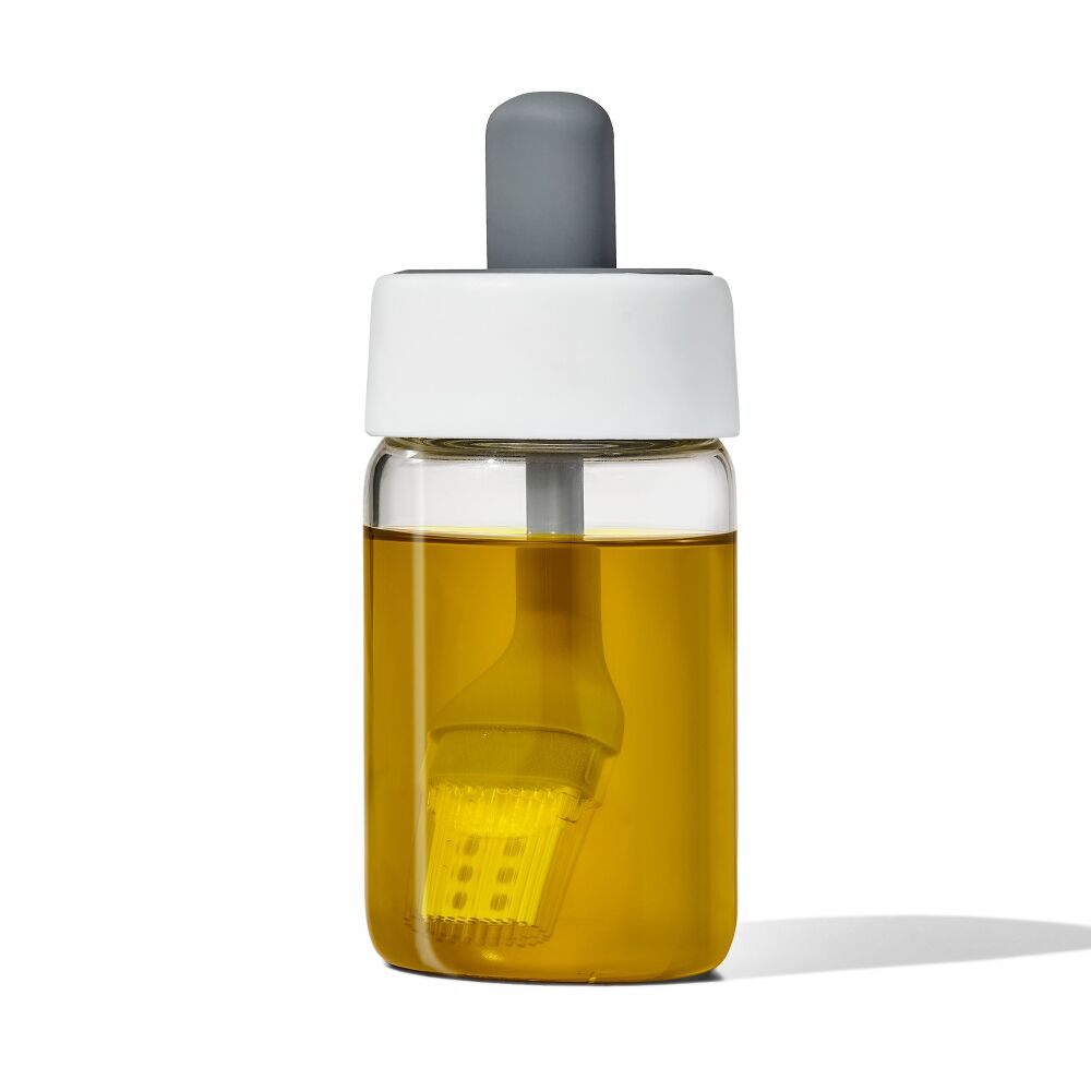 Glass Oil Bottle and Silicone Brush Set P4