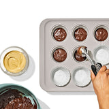 Non-Stick Pro Ceramic Coated Metal Bakeware 12 Cup Muffin Pan X2