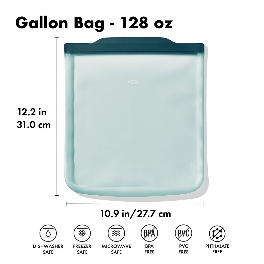 Silicone Reusable Bag - Gallon Bag (128 oz) - Lagoon X1
