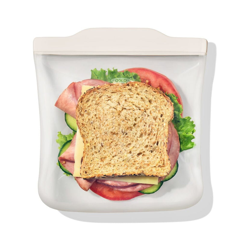 Silicone Reusable Bag - Sandwich Bag (28 oz) - Oat Q3