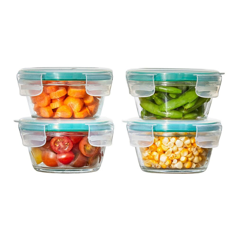 Smart Seal 8-Piece1 Cup Glass Round Container Set F7