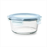 Smart Seal 4-Cup Glass Round Container - Arctic Blue V1