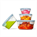 Smart Seal 4-Cup Glass Round Container - Arctic Blue V1