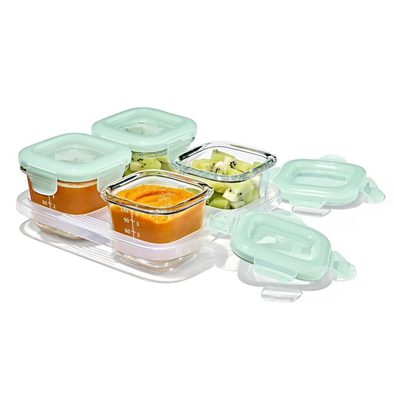 Glass Baby Blocks Food Storage Containers (4 oz) - Opal C7