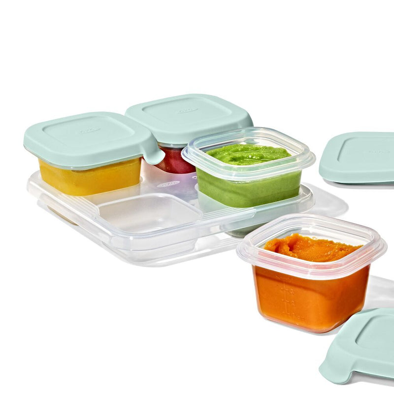 Silicone Baby Blocks Food Storage Containers (4 oz) - Opal I0